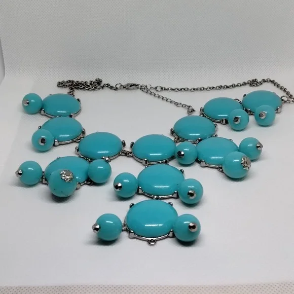 Teal blue accent necklace - Picture 2 of 4
